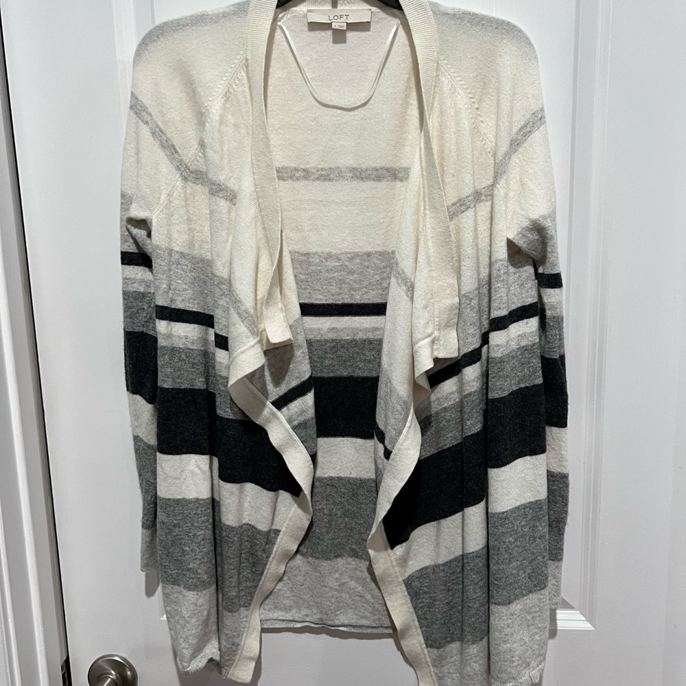 Loft Draped Open Front Cardigan, Sz S
